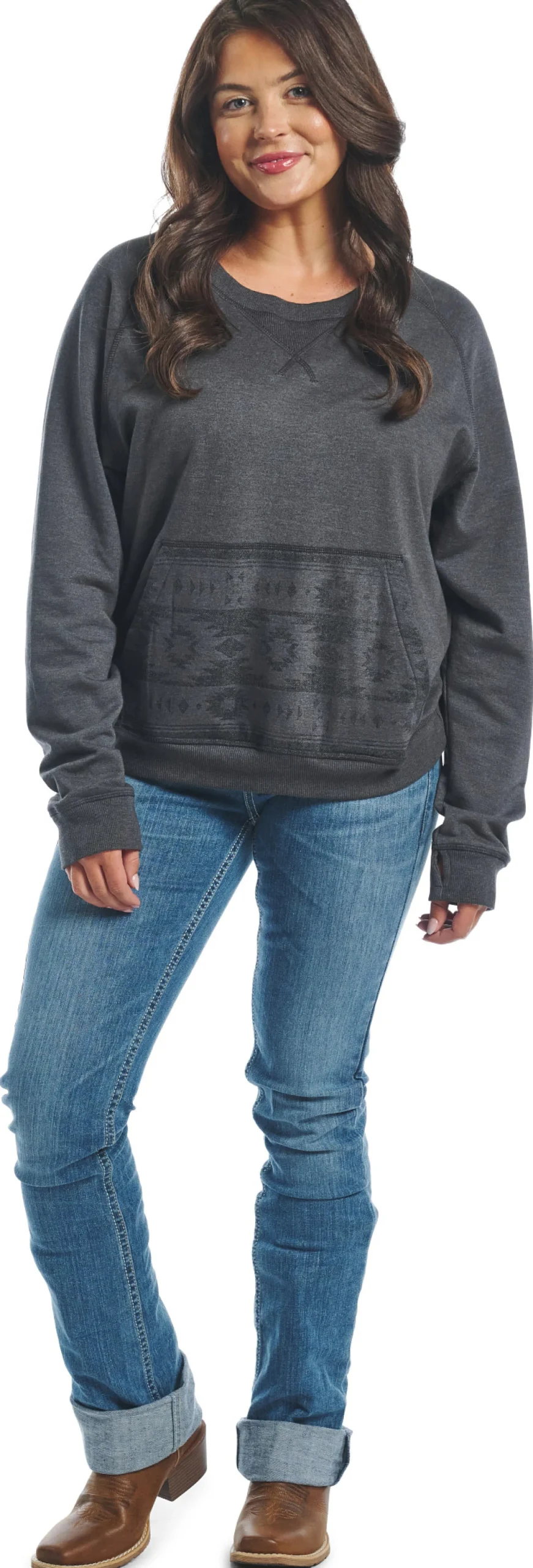 Justin Boots Justin Women's Conceal Carry Sweatshirt Black Outlet