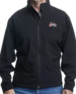 Justin Boots Laminated Full-Zip Jacket Black New