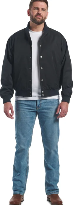 Justin Boots Logo Bomber Jacket Black