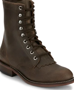 Justin Boots Mckean 7" Lace-Up Roper Brown Hot