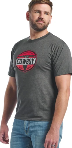 Justin Boots Men's No Bull About It Tee Charcoal