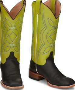 Justin Boots Minick 13" Pull-On Women'S Boot Lime Green New