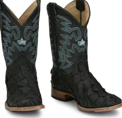 Justin Boots Ocean Front 11" Pirarucu Inky Black Sale