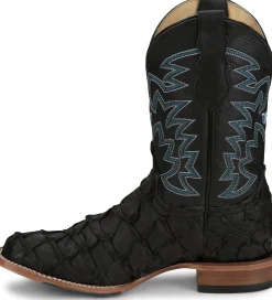Justin Boots Ocean Front 11" Pirarucu Inky Black Sale