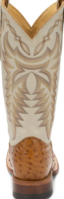 Justin Boots Pascoe 13" Full Quill Ostrich Antique Saddle Outlet