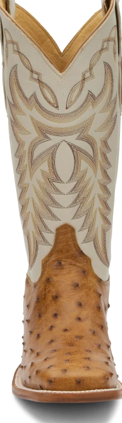 Justin Boots Pascoe 13" Full Quill Ostrich Antique Saddle Outlet