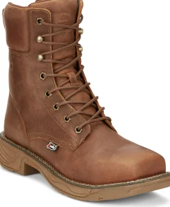 Justin Boots 8" Rush Waterproof Nano Comp Toe Barley Best