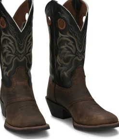 Justin Boots Rolliker 12" Western Dark Cocoa New