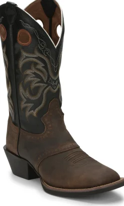 Justin Boots Rolliker 12" Western Dark Cocoa New