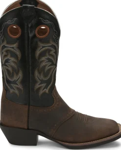 Justin Boots Rolliker 12" Western Dark Cocoa New