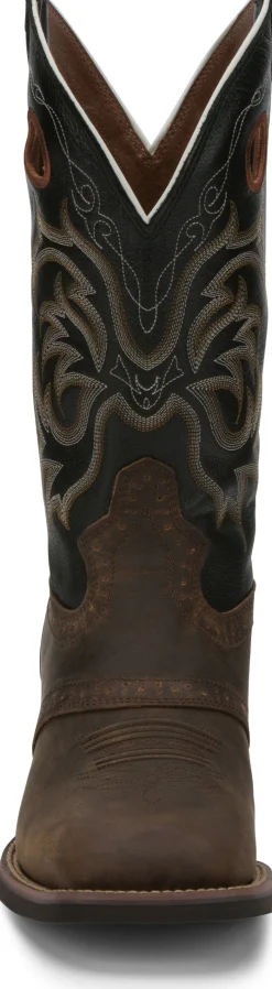 Justin Boots Rolliker 12" Western Dark Cocoa New