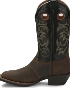 Justin Boots Rolliker 12" Western Dark Cocoa New