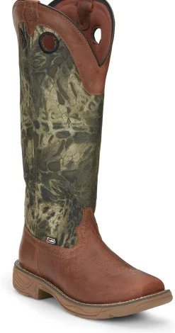 Justin Boots Rush Strike 17" Snake Resisting Russet Outlet
