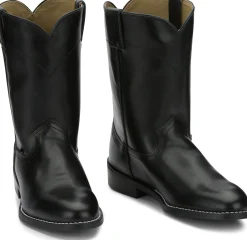 Justin Boots Temple 10" Roper Black Outlet