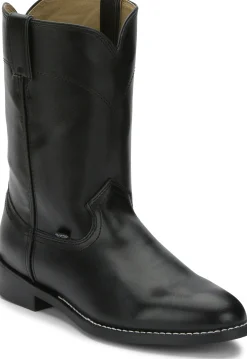Justin Boots Temple 10" Roper Black Outlet