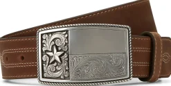 Justin Boots Texas Tuff Belt Brown Outlet