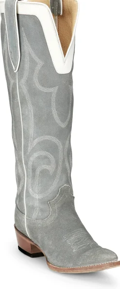Justin Boots Verlie 17&rdquo; Women&rsquo;S Western Boot Dusty Blue Clearance